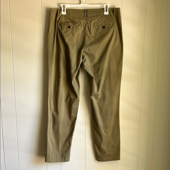 J.Jill Women’s Olive Green Brown Live- In Chino Pants Casual Office Wear Sz 14 - Picture 5 of 9